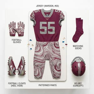 Wholesale American Football Uniform Jersey with Short Set Moisture Wicking Fabric Sportswear with OEM Services - Product Image 3