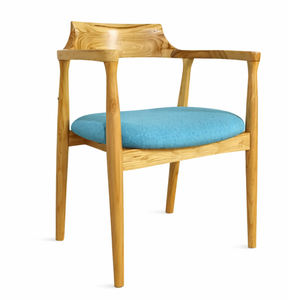 Silla de Comedor Hiroshima de Madera de Teca Sólida y Duradera, Estilo Escandinavo Moderno, con Cojín Suave, Muebles para Restaurante, Superventas - Product Image 2