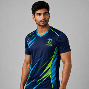 Maillot de volley-ball pour hommes personnalisé de haute qualité en gros, 100 % polyester, séchage rapide, respirant, sur mesure, taille OEM - Product Image 4