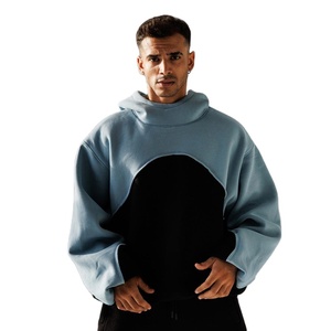 Couleur unie coupe régulière hiver impression numérique hommes cagoule à capuche avec poche polaire respirant 100% coton - Product Image 1