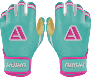 Guante de bateo de cuero de primera calidad con acolchado de cuero y piel, cierre de velcro, unisex, para adultos, Adiha impex - Product Image 1