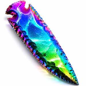 Handmade Black Obsidian <b>Crystal</b> Arrowhead <b>Angel</b> Aura Titanium Aura Stone Carving Wholesale - Product Image 4