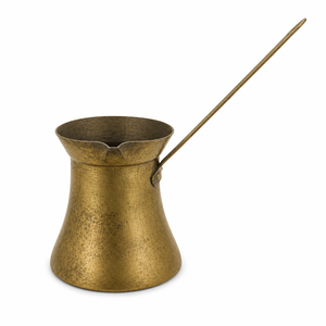 Plain Brass Matte Turkish Greek Arabic <b>Coffee</b> Pot Stovetop <b>Coffee</b> <b>Maker</b> Cezve Ibrik Briki <b>Coffee</b> Pot - Product Image 2