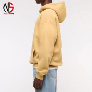เสื้อฮู้ดดี้สีเหลืองมัสตาร์ดสำหรับผู้ชาย สไตล์สตรีทแวร์ ผ้าฝ้ายฟลีซ 100% แบบสั่งทำพิเศษ OEM สวมใส่สบาย ทรงปกติ สำหรับฤดูหนาว แห้งเร็ว ระบายอากาศได้ดี - Product Image 5
