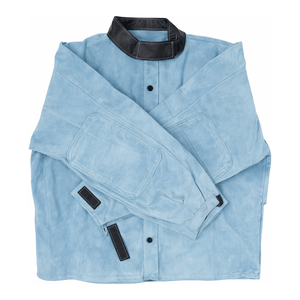<b>Welding</b> Jacket and Pants Set Reinforced Heat Resistant Leather Large Safety Workwear - Product Image 1