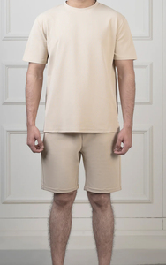 Pantalones Cortos Casuales Transpirables de Cintura Media con Elástico, Pantalones Cortos de Color Sólido de Alta Calidad, Pantalones Cortos Bermuda de Algodón Oxford Blanco para Hombre - Product Image 4