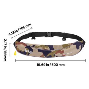 Gilet de sauvetage gonflable manuel pour adultes, flottabilité 105N, pour poids supérieurs à 80 livres, taille réglable jusqu'à 59 pouces - Product Image 5