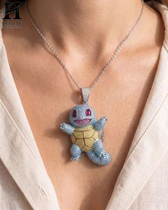 Colgante Personalizado de Tortuga Azul con Incrustaciones de Diamantes de Imitación, Estilo Hip Hop, para Hombre - Product Image 4