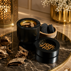 Handcrafted Black Resin Bakhoor Incense Burner Designer Arabic Oud Holder For Ramadan <b>Eid</b> Festive Luxury Home Decor <b>Gift</b> <b>Box</b> - Product Image 1