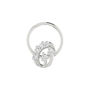 AJRETAIL – Pince-nez ethnique pour femme en or 14 carats, motif feuille florale, diamant naturel taille brillant rond 0,07 ct, pour mariage et fiançailles - Product Image 3