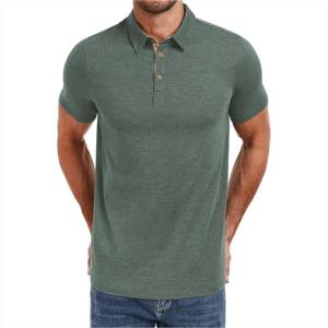 Polos pour hommes en tricot uni, personnalisables, décontractés, très demandés, en vente en gros à prix réduit - Product Image 2