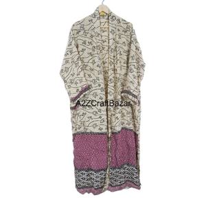 Unique Handmade Vintage Japanese Silk Kimono <b>Robe</b> <b>Women</b> Bohemian Luxury Soft Breathable V-neck Drawstring Closure Long Summer - Product Image 1