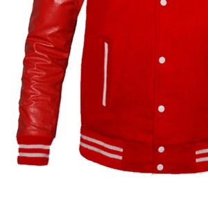 Veste universitaire en cuir unisexe décontractée sur mesure en gros, patchs en chenille, embossée, coupe-vent, écologique, respirante, confortable - Product Image 4