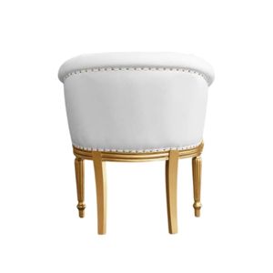 Fauteuil Inaloka en bois d'acajou de haute qualité avec finition dorée et belles sculptures pour l'intérieur - Product Image 6