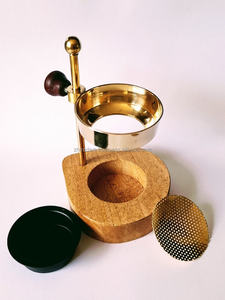 Nouveau design de chicha en forme de coquille martelée avec support en bois de santal, porte-encens religieux design, vente chaude, bakhoor fantaisie - Product Image 2