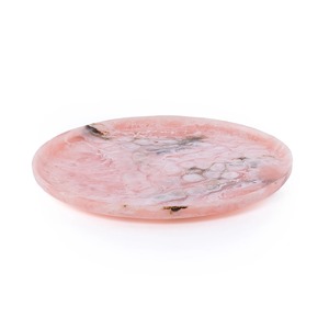 Bol en résine fait main sur pied avec plateau de service et soucoupes design pour repas contemporains et réceptions du Ramadan - Product Image 4