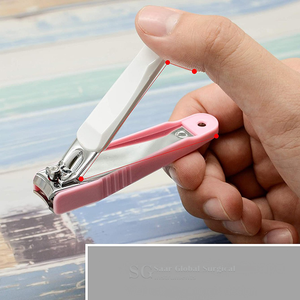 Pink Stainless Steel <b>Nail</b> Clipper Floral Design for Adult Portable Finger <b>Nail</b> <b>Trimmer</b> Simple Style Curved Blade Sharp <b>Baby</b> Care - Product Image 6