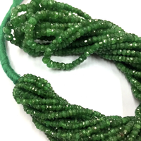 100% naturel vert grenat pierre à facettes Rondelle en gros pierres précieuses perles en vrac pour la fabrication de bijoux au prix du marché de gros