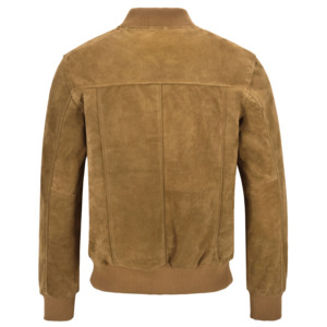 Smart Range Leather <b>Men's</b> Genuine Cow <b>Suede</b> Leather Bomber <b>Jacket</b> YKK Zips Winter Retro Casual ODM Private Label Wholesale - Product Image 2