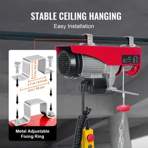 110V Electric <b>Hoist</b> 14ft Wired Remote Control 880lbs Lifting Capacity Garage Attic Lift 20-40 FT High Wired Electric <b>Hoist</b> for - Product Image 3