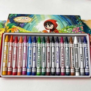 Lot de 18 crayons de cire multicolores personnalisables de qualité supérieure – Vente en gros à prix abordable - Product Image 2