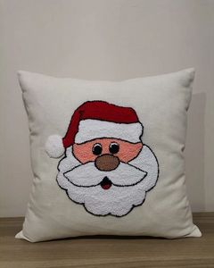 Embroidered Blue Beaded Fish Cushion Cover Linen Pillowcase Sofa Decorative Chair Living Room Home Decor Accent Puffy Pillow - Product Image 3