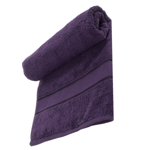 Serviette de bain en tissu éponge gris clair, couleur unie, rectangulaire, tissée, pour usage domestique, taille adulte - Product Image 2