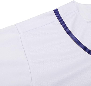 <b>White</b> Baseball Jersey Short Sleeve <b>Button</b> Front Unisex Adult Breathable Polyester Sport Apparel All Seasons Regular Fit - Product Image 3
