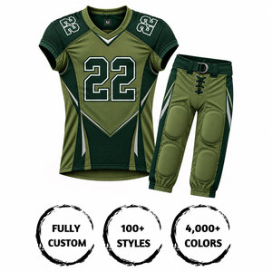 Conjunto de Uniforme de Fútbol Americano para Hombre, Sublimado, Cuello en V, Manga Corta, Poliéster Transpirable, Ajustado, para Todas las Temporadas - Product Image 3
