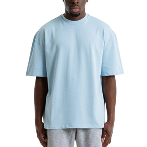 T-shirt Homme Épaules Tombantes Style Streetwear Chic à Bordures Contrastantes – Meilleur Prix - Product Image 1