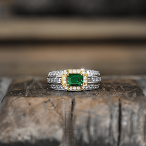 Piedra Preciosa de Granate Tsavorite de Alta Calidad, Corte Esmeralda, 1.24ct, Oro Sólido de 14K/18K, Diamante Natural, Joyería de Regalo de Boda para Mujer - Product Image 1