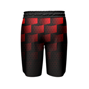 Shorts en mesh personnalisés par sublimation pour hommes, avec poches, pour l'entraînement, motifs crème glacée, confettis, drapeau américain, camouflage - Product Image 4