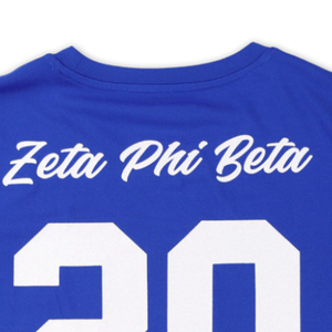 Zeta Phi Beta Royal <b>Blue</b> <b>Glitter</b> Dry Fit T Shirt ZPB Greek Letter Women Performance Tee Lightweight Athletic Apparel - Product Image 6