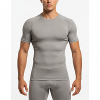 Ensemble de compression 2 pièces pour homme, séchage rapide, sous-vêtement de sport, tenue moulante de performance pour la course et l'entraînement