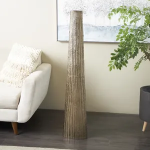 Handmade Metal Floor <b>Vase</b> Industrial Design <b>Tall</b> Cone Shape <b>Decorative</b> Centerpiece for Living Room Bedroom - Product Image 3