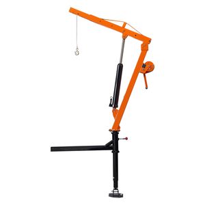 Grue de camion de 8 tonnes et 500 livres, grue télescopique rotative à 360 degrés avec treuil manuel et vérin hydraulique - Product Image 1