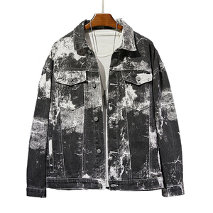 Chaqueta de mezclilla personalizada para mujer, estilo urbano, con botones, lavado ligero, estilo dulce de otoño, manga larga, chaqueta de mezclilla gruesa - Product Image 1