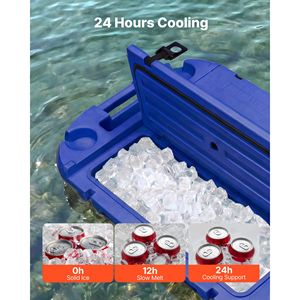 Nevera Flotante de 40 QT, Premium, de LLDPE, Anfibia, con Ruedas y Cuerda de Remolque, Almacenamiento Seco para Agua - Product Image 3