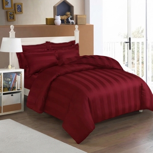 <b>Red</b> Satin <b>bedding</b> <b>Set</b> T-250 Satin 100% Cotton Solid Woven Breathable All-Season Simple Style Home Use - Product Image 2