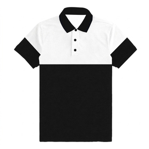 เสื้อโปโลแขนสั้นผู้ชาย ดีไซน์สีตัดต่อ ผ้าออกซ์ฟอร์ดทอเนื้อผ้าระบายอากาศ สไตล์ลำลอง - Product Image 5