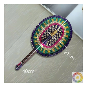 Éventail en paille de palmier fait main, éventail rafraîchissant écologique, éventail naturel durable, cadeau de mariage pour la plage et les stations balnéaires, décoration intérieure, vente en gros, exportation - Product Image 5