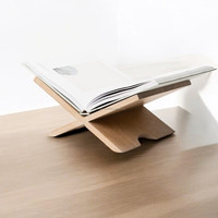 Support de présentation de livres en bois artisanal, élégant support en bois naturel pour livres de cuisine, tablettes et lecture, parfait pour la maison ou le bureau