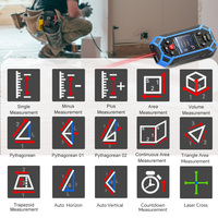 NOYAFA NF-5109Pro Détecteur mural multifonctionnel de montants, de métaux, de bois et de fils électriques, télémètre laser 50m, laser croisé