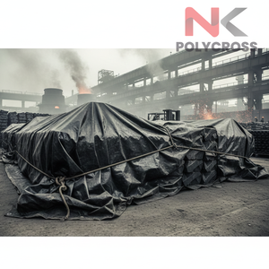 Bâche industrielle stratifiée en polytarpoline, multicouche, en fibre maillée, enduite anti-UV, pour entrepôt, ferme, stockage, anti-moisissure, exportations Inde - Product Image 6