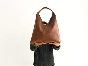 Sac Hobo en cuir véritable de couleur personnalisée Slouchy Shoulder Distressed Open Closure Everyday Handbag for Women LHB-0083 - Product Image 5