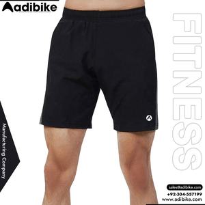 กางเกงขาสั้นสำหรับออกกำลังกายของผู้ชายกางเกงขาสั้นสีทึบเอวยาวถึงเข่าเอวเข้มแบบสปอร์ตปรับแต่งได้ - Product Image 3
