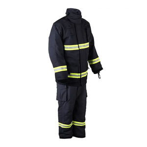 Combinaisons de sécurité industrielles FR Flame, haute qualité, résistantes, imperméables, uniformes de pompier, combinaisons de sécurité réfléchissantes noires - Product Image 1