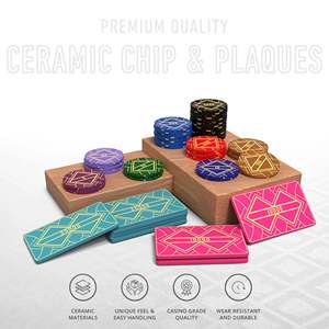 Juego de Fichas de Póker Quadragon de 300/500 Piezas con 10/20 Placas, Fichas de Cerámica de 40/45/50 mm, 10/14/17 g, Incluye Bandeja - Product Image 3