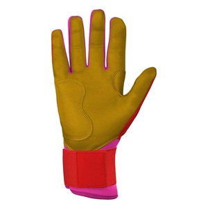 Gants de frappe en cuir rouge ELIXE SPORTS avec garniture rose, fermeture auto-agrippante rembourrée, respirants, légers, durables pour l'entraînement, unisexe - Product Image 4