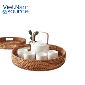 Plateau décoratif en bambou - Couleur/taille/forme personnalisable avec accessoires - Artisanat vietnamien - Product Image 3